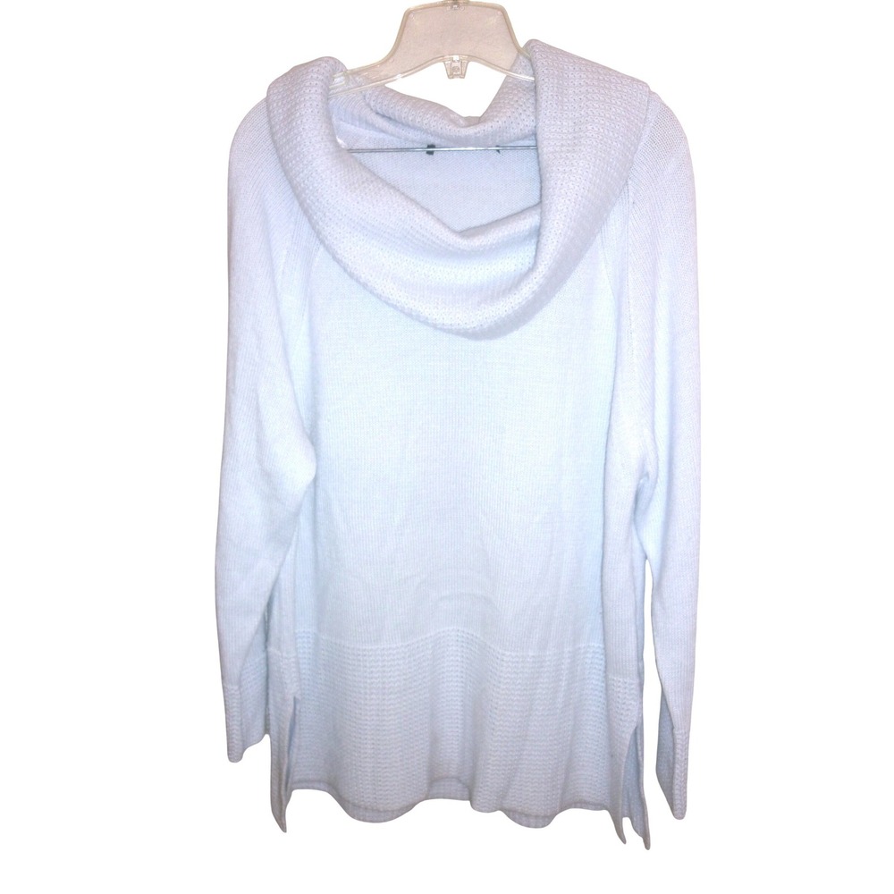 Ivanka Trump Light Blue Cowl Neck Pullover Sweater Knit Women‎ Large